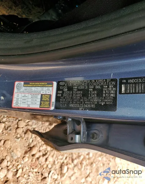 2020 Kia Niro Ex Premium из США, поврежденный, VIN KNDCE3LC1L5439785